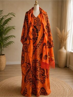 Women summer maxi cotton dress free size